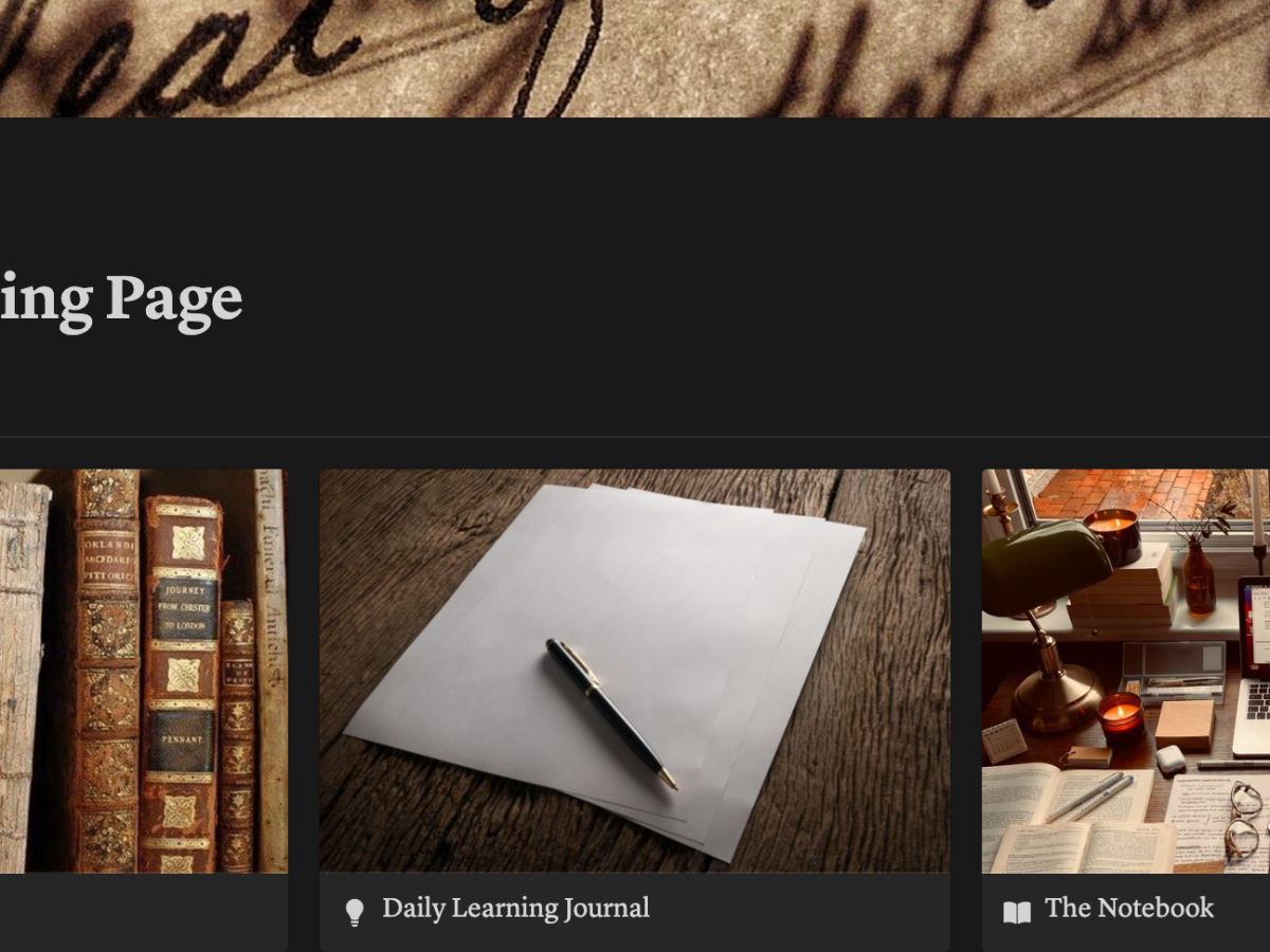 Guide to the Lifelong Learner’s Journal in Notion